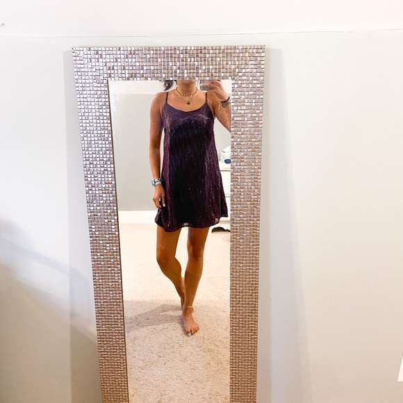 Francesca's Purple Sparkly Dress - Picture 1 of 5